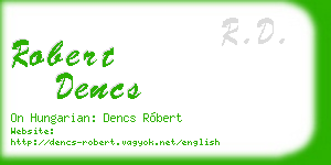 robert dencs business card