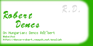 robert dencs business card